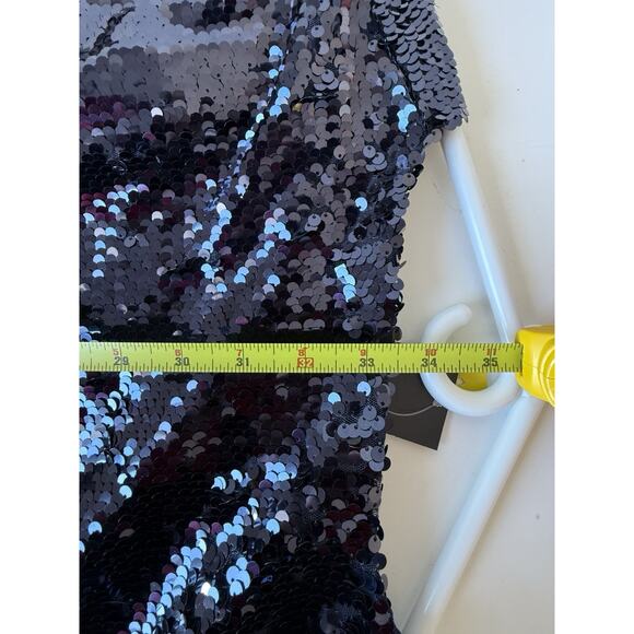 NEW! Esmara Green Sequin Wrap Dress Size Large 12/14 Blue NWT - Picture 9 of 9